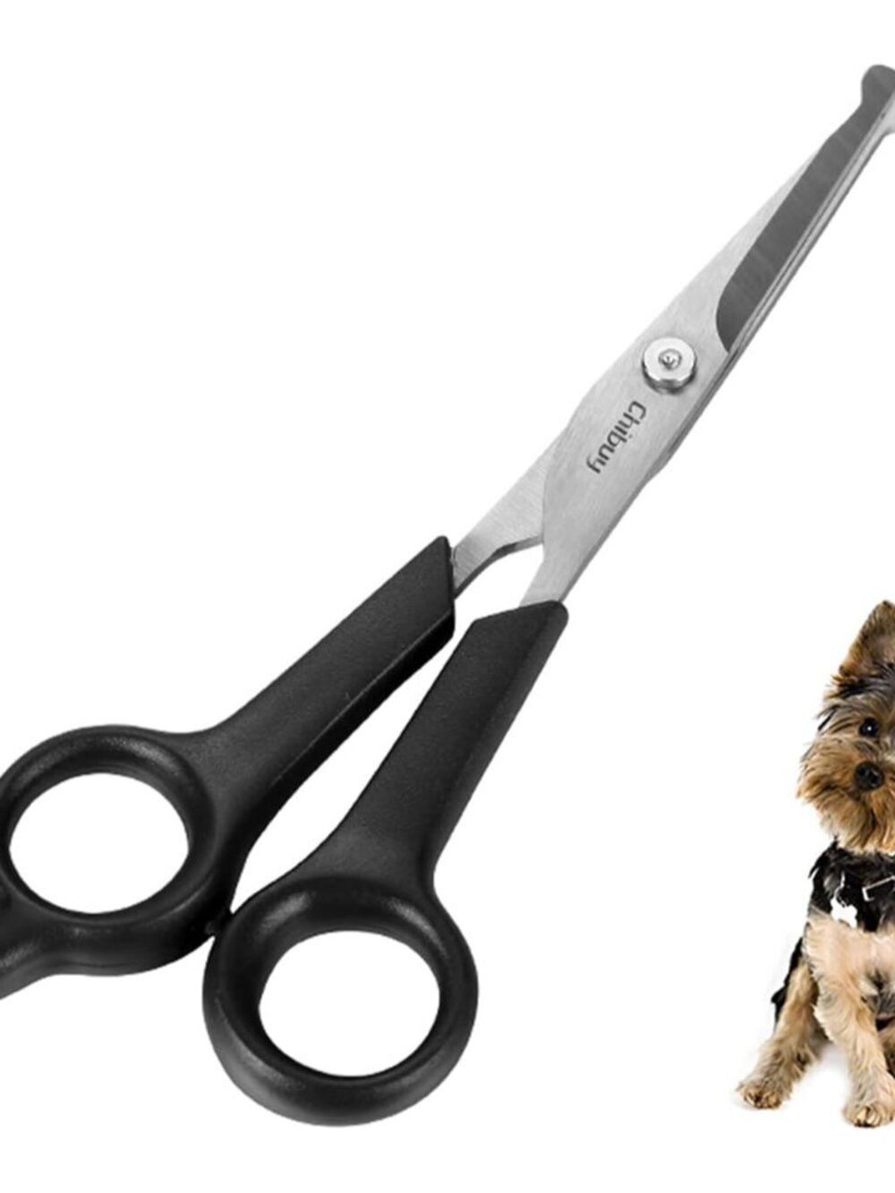 Professional Pet Grooming Scissors with Round Tip Stainless Steel Dog Eye Cutter